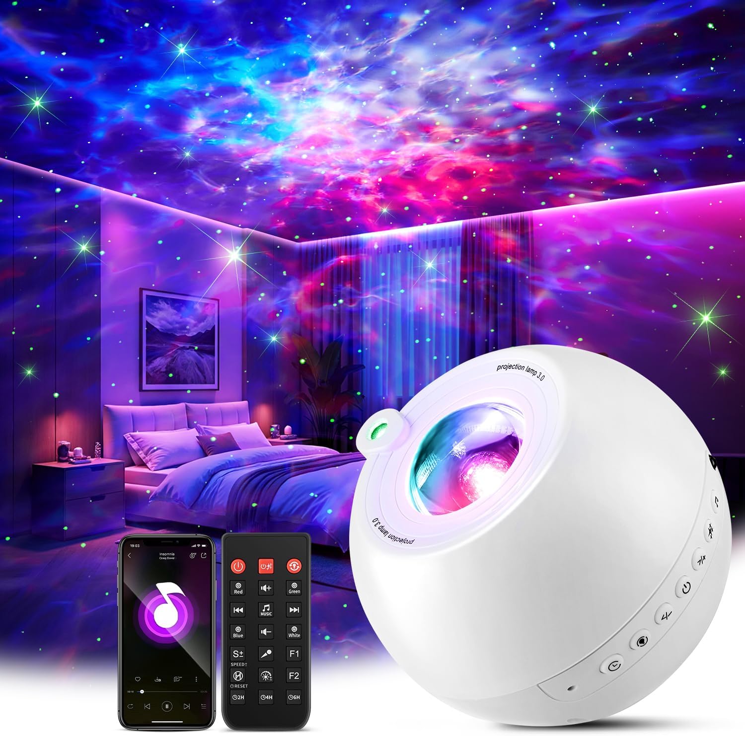Galaxy Star Night Light Projector